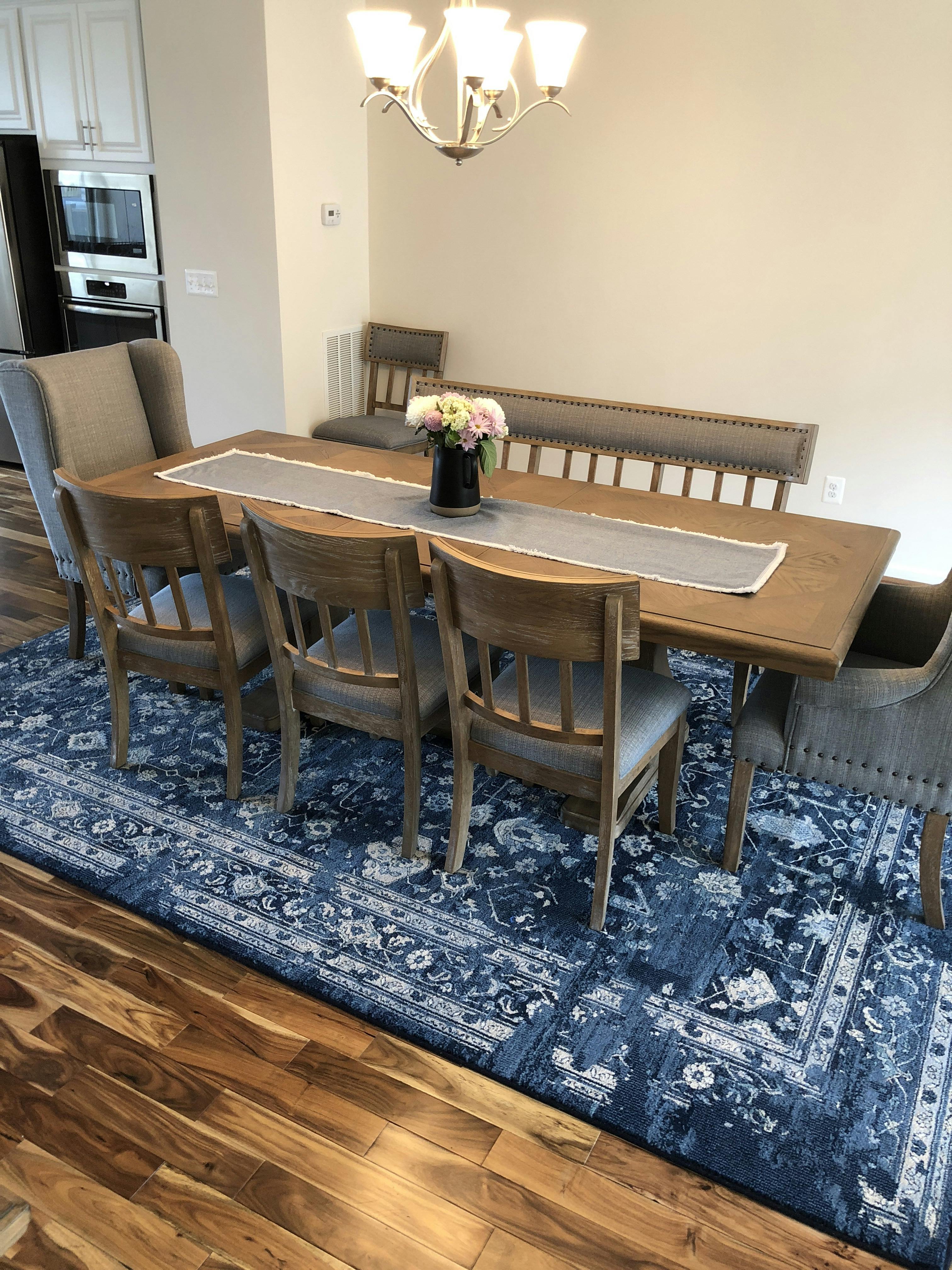 KAS Home Vintage 1310 Azure Blue Marrakesh Area Rug by Bob Mackie